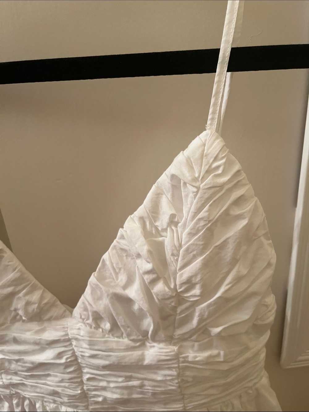 Zara White Eyelet Babydoll Mini Dress Size M - Picture 3 of 7